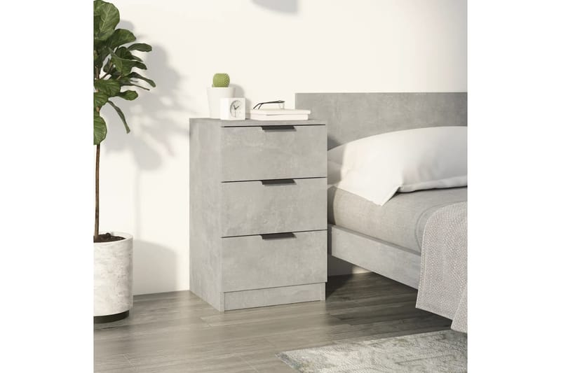 beBasic Yöpöytä betoninharmaa 40x36x65 cm - Harmaa - Huonekalut - Pöytä & ruokailuryhmä - Apupöytä & sivupöytä - Yöpöytä