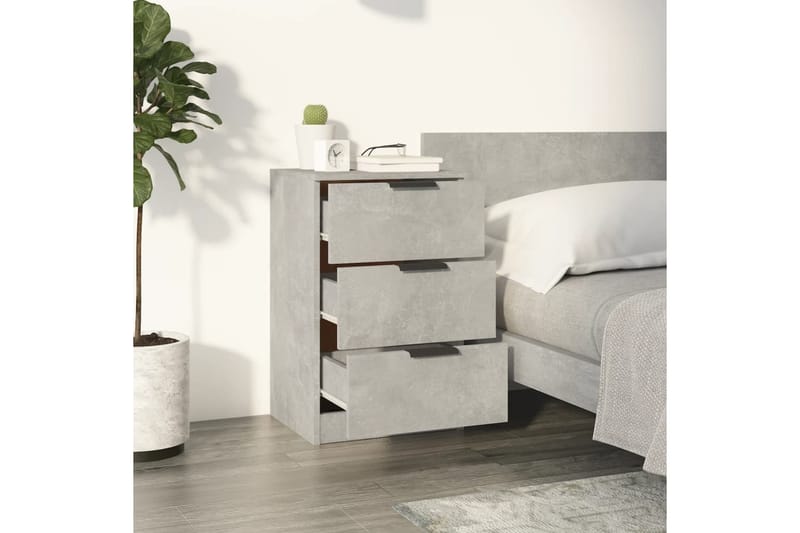 beBasic Yöpöytä betoninharmaa 40x36x65 cm - Harmaa - Huonekalut - Pöytä & ruokailuryhmä - Apupöytä & sivupöytä - Yöpöytä