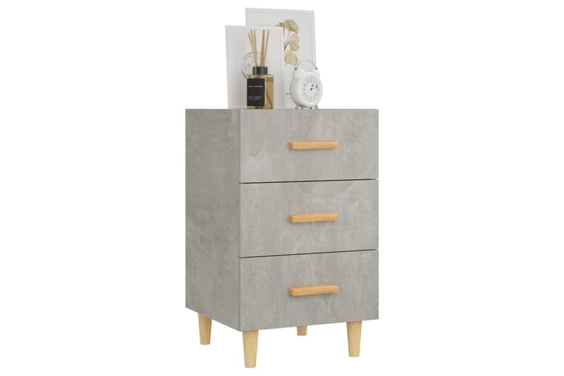 beBasic Yöpöytä betoninharmaa 40x40x66 cm tekninen puu - Harmaa - Huonekalut - Pöytä & ruokailuryhmä - Apupöytä & sivupöytä - Yöpöytä