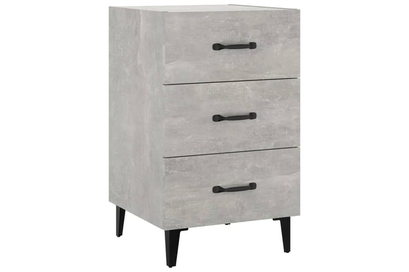 beBasic Yöpöytä betoninharmaa 40x40x66 cm tekninen puu - Harmaa - Huonekalut - Pöytä & ruokailuryhmä - Apupöytä & sivupöytä - Yöpöytä