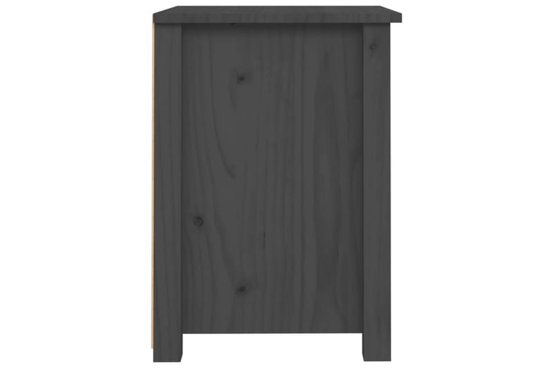 beBasic Yöpöytä harmaa 40x35x49 cm täysi mänty - Harmaa - Huonekalut - Pöytä & ruokailuryhmä - Apupöytä & sivupöytä - Yöpöytä