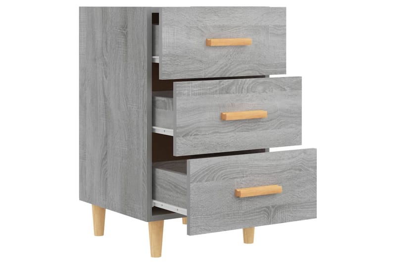 beBasic Yöpöytä harmaa Sonoma 40x40x66 cm tekninen puu - Harmaa - Huonekalut - Pöytä & ruokailuryhmä - Apupöytä & sivupöytä - Yöpöytä