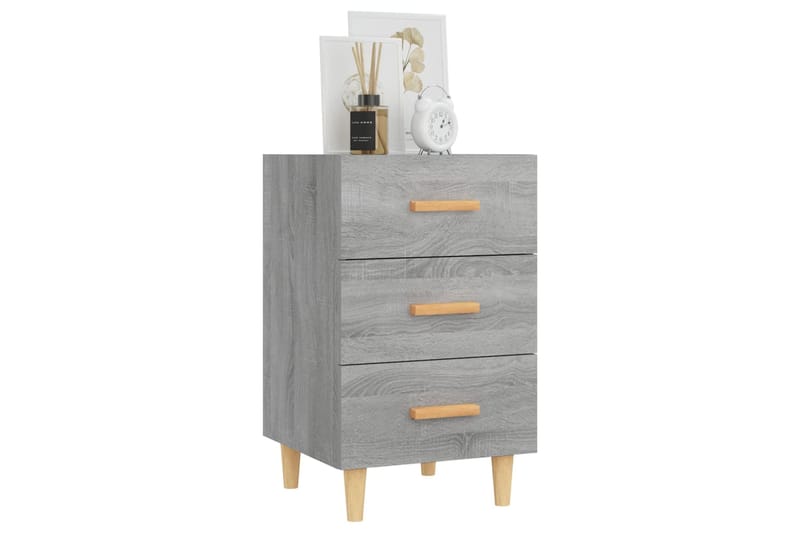 beBasic Yöpöytä harmaa Sonoma 40x40x66 cm tekninen puu - Harmaa - Huonekalut - Pöytä & ruokailuryhmä - Apupöytä & sivupöytä - Yöpöytä