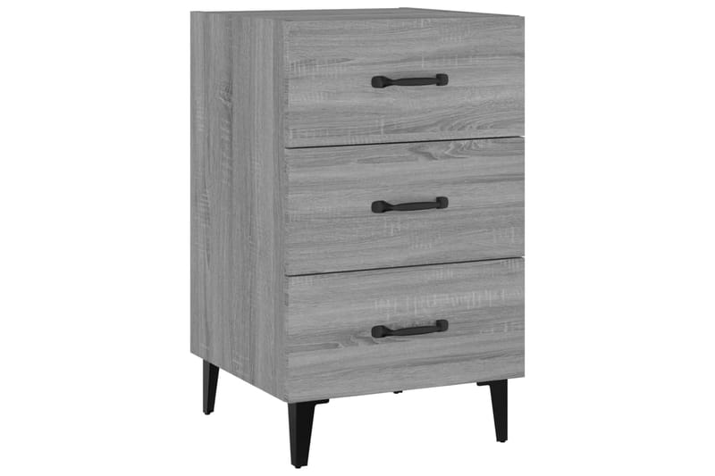 beBasic Yöpöytä harmaa Sonoma 40x40x66 cm tekninen puu - Harmaa - Huonekalut - Pöytä & ruokailuryhmä - Apupöytä & sivupöytä - Yöpöytä