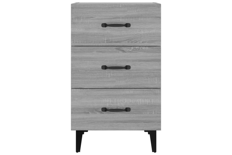 beBasic Yöpöytä harmaa Sonoma 40x40x66 cm tekninen puu - Harmaa - Huonekalut - Pöytä & ruokailuryhmä - Apupöytä & sivupöytä - Yöpöytä