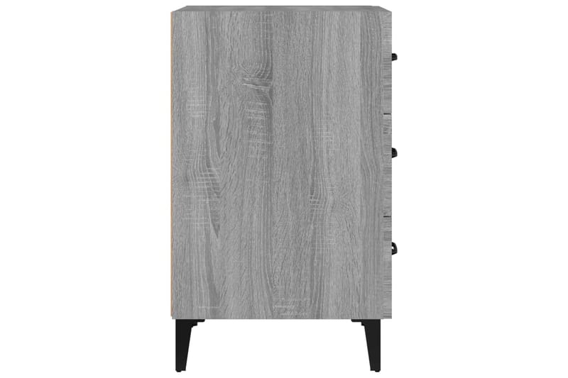 beBasic Yöpöytä harmaa Sonoma 40x40x66 cm tekninen puu - Harmaa - Huonekalut - Pöytä & ruokailuryhmä - Apupöytä & sivupöytä - Yöpöytä