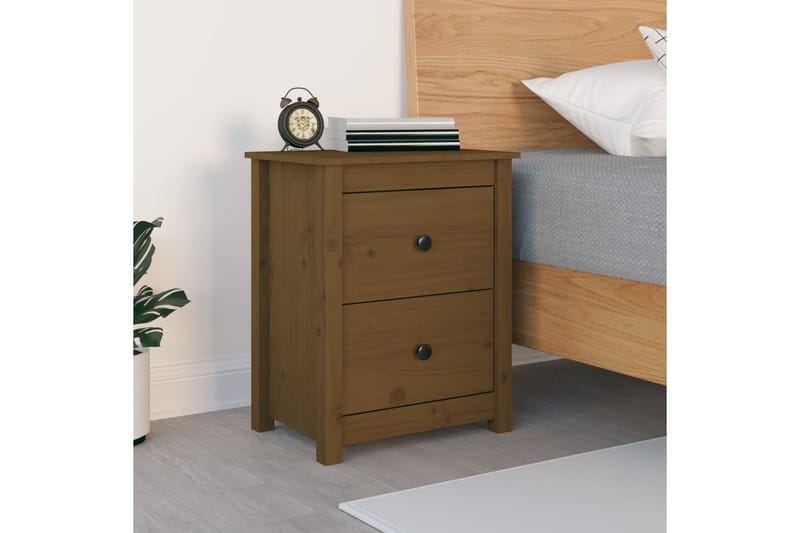 beBasic Yöpöytä hunajanruskea 50x35x61,5 cm täysi mänty - Ruskea - Huonekalut - Pöytä & ruokailuryhmä - Apupöytä & sivupöytä - Yöpöytä