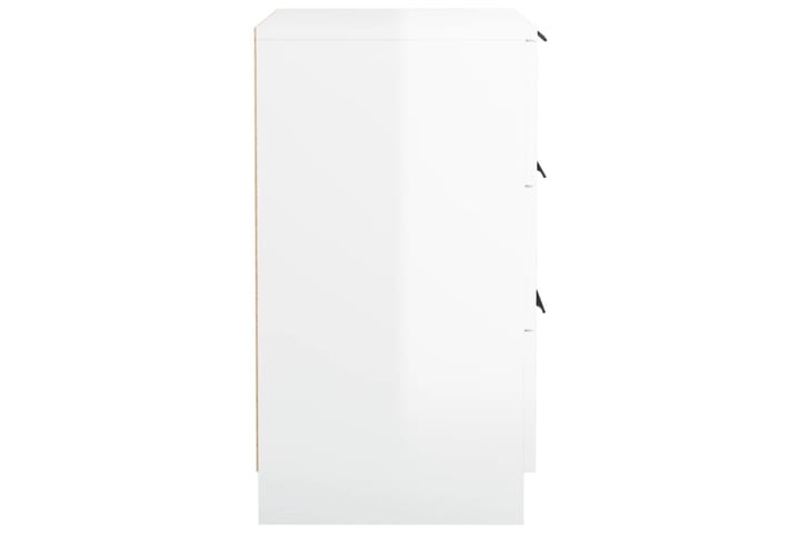 beBasic Yöpöytä korkeakiilto valkoinen 40x36x65 cm - Valkoinen - Yöpöytä