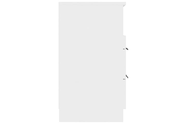 beBasic Yöpöytä korkeakiilto valkoinen tekninen puu - Valkoinen - Yöpöytä