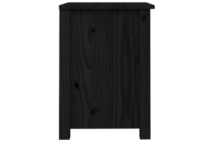 beBasic Yöpöytä musta 40x35x49 cm täysi mänty - Musta - Yöpöytä