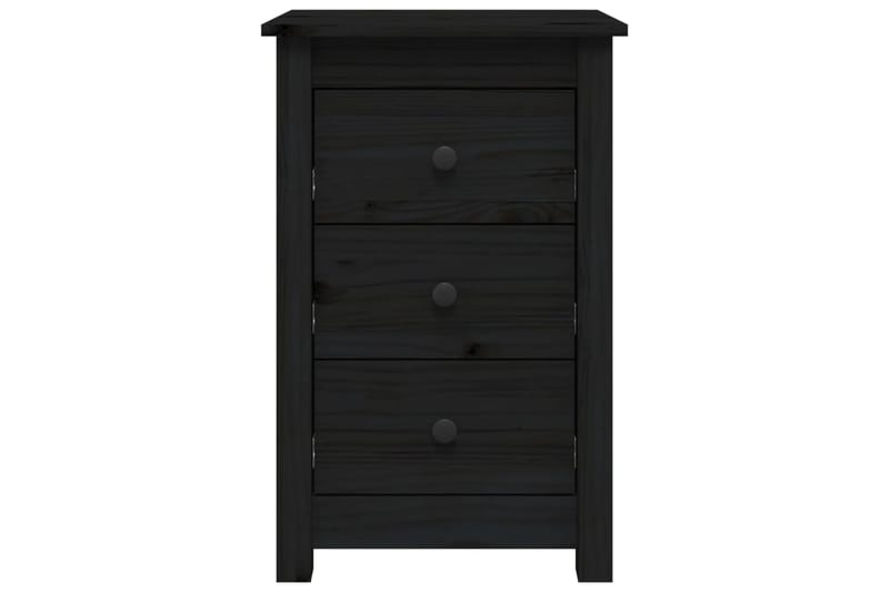beBasic Yöpöytä musta 40x35x61,5 cm täysi mänty - Musta - Huonekalut - Pöytä & ruokailuryhmä - Apupöytä & sivupöytä - Yöpöytä
