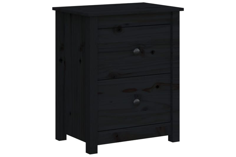 beBasic Yöpöytä musta 50x35x61,5 cm täysi mänty - Musta - Huonekalut - Pöytä & ruokailuryhmä - Apupöytä & sivupöytä - Yöpöytä