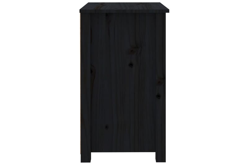 beBasic Yöpöytä musta 50x35x61,5 cm täysi mänty - Musta - Huonekalut - Pöytä & ruokailuryhmä - Apupöytä & sivupöytä - Yöpöytä