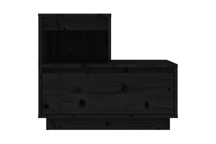 beBasic Yöpöytä musta 60x34x51 cm täysi mänty - Musta - Yöpöytä