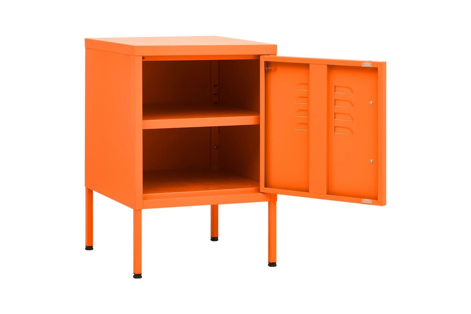 beBasic Yöpöytä oranssi 35x35x51 cm teräs - Oranssi - Huonekalut - Pöytä & ruokailuryhmä - Apupöytä & sivupöytä - Yöpöytä