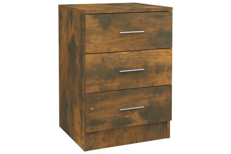 beBasic Yöpöytä savutammi 38x35x56 cm tekninen puu - Ruskea - Huonekalut - Pöytä & ruokailuryhmä - Apupöytä & sivupöytä - Yöpöytä