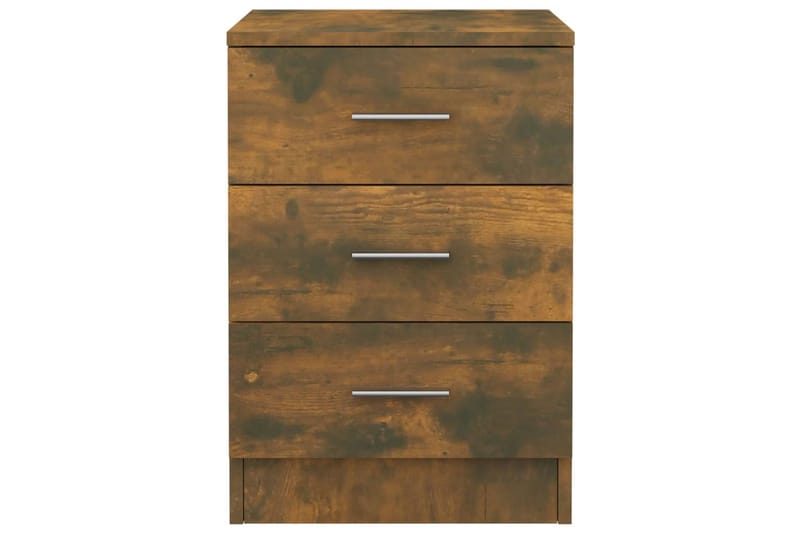 beBasic Yöpöytä savutammi 38x35x56 cm tekninen puu - Ruskea - Huonekalut - Pöytä & ruokailuryhmä - Apupöytä & sivupöytä - Yöpöytä