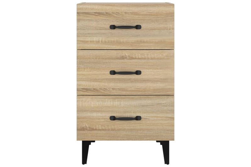 beBasic Yöpöytä Sonoma-tammi 40x40x66 cm tekninen puu - Ruskea - Huonekalut - Pöytä & ruokailuryhmä - Apupöytä & sivupöytä - Yöpöytä