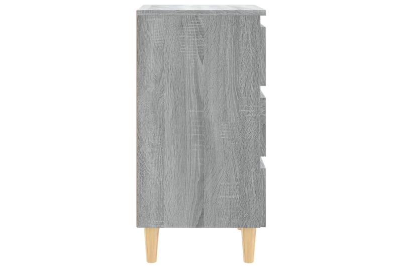 beBasic Yöpöytä täyspuiset jalat harmaa Sonoma 40x35x69 cm - Harmaa - Huonekalut - Pöytä & ruokailuryhmä - Apupöytä & sivupöytä - Yöpöytä