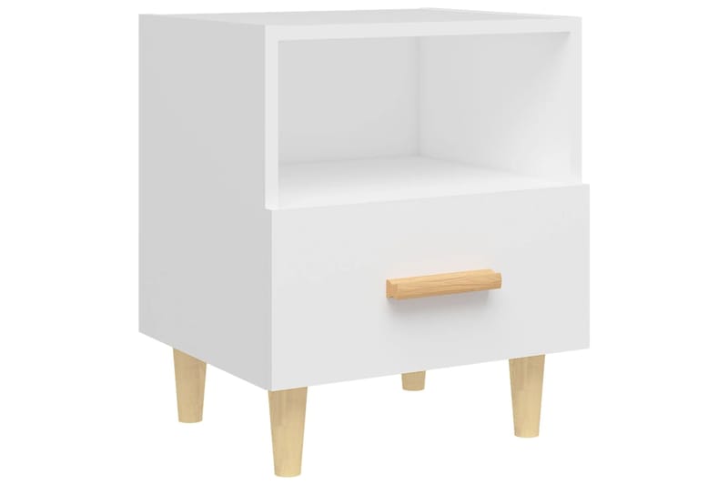 beBasic Yöpöytä valkoinen 40x35x47 cm - Valkoinen - Huonekalut - Pöytä & ruokailuryhmä - Apupöytä & sivupöytä - Yöpöytä