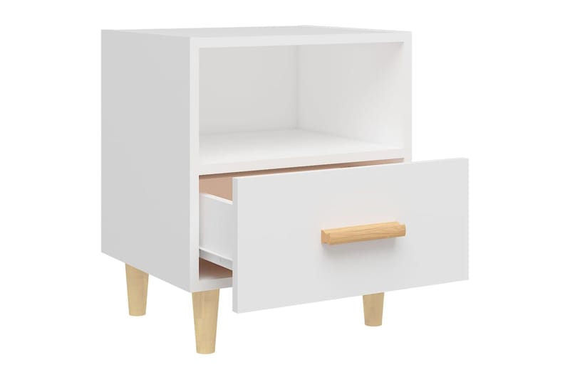 beBasic Yöpöytä valkoinen 40x35x47 cm - Valkoinen - Huonekalut - Pöytä & ruokailuryhmä - Apupöytä & sivupöytä - Yöpöytä