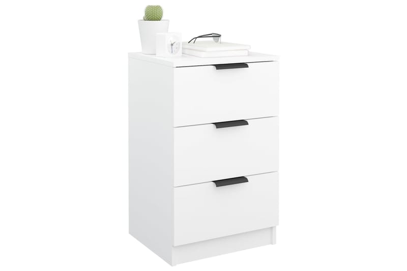beBasic Yöpöytä valkoinen 40x36x65 cm - Valkoinen - Huonekalut - Pöytä & ruokailuryhmä - Apupöytä & sivupöytä - Yöpöytä