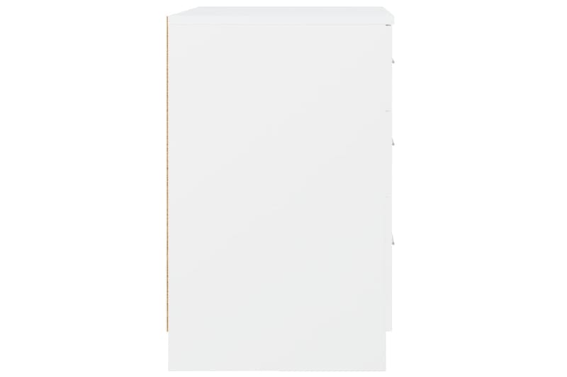 beBasic Yöpöytä valkoinen 40x40x63 cm tekninen puu - Valkoinen - Huonekalut - Pöytä & ruokailuryhmä - Apupöytä & sivupöytä - Yöpöytä