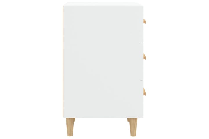 beBasic Yöpöytä valkoinen 40x40x66 cm tekninen puu - Valkoinen - Yöpöytä