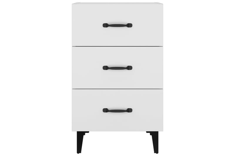 beBasic Yöpöytä valkoinen 40x40x66 cm tekninen puu - Valkoinen - Huonekalut - Pöytä & ruokailuryhmä - Apupöytä & sivupöytä - Yöpöytä