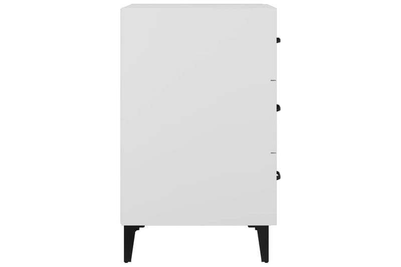 beBasic Yöpöytä valkoinen 40x40x66 cm tekninen puu - Valkoinen - Huonekalut - Pöytä & ruokailuryhmä - Apupöytä & sivupöytä - Yöpöytä