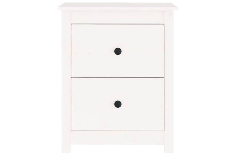 beBasic Yöpöytä valkoinen 50x35x61,5 cm täysi mänty - Valkoinen - Huonekalut - Pöytä & ruokailuryhmä - Apupöytä & sivupöytä - Yöpöytä