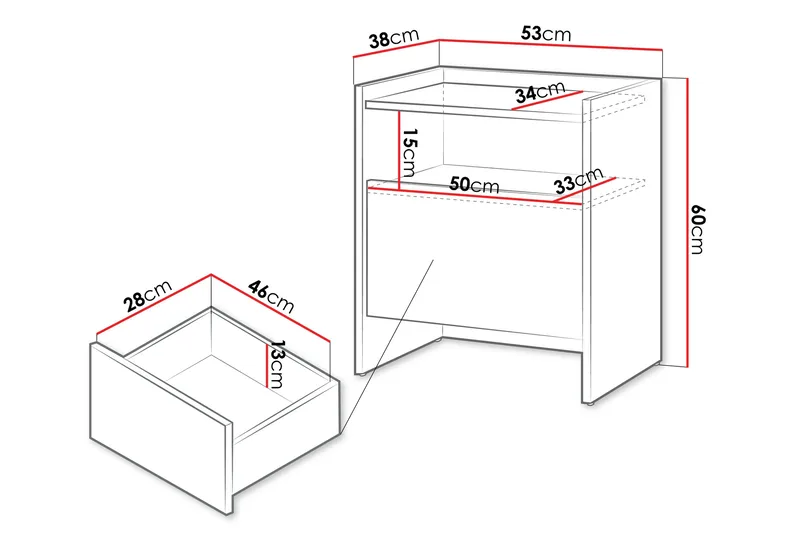 Bellia Sivupöytä 38 cm - Harmaa - Huonekalut - Pöytä & ruokailuryhmä - Apupöytä & sivupöytä - Tarjotinpöytä & pikkupöytä