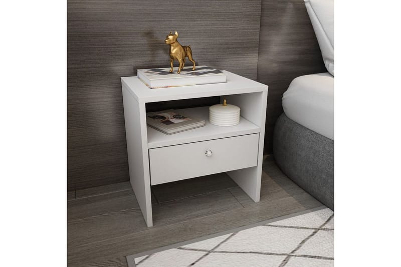 Berriaren Yöpöytä 45 cm - Valkoinen - Huonekalut - Pöytä & ruokailuryhmä - Apupöytä & sivupöytä - Yöpöytä