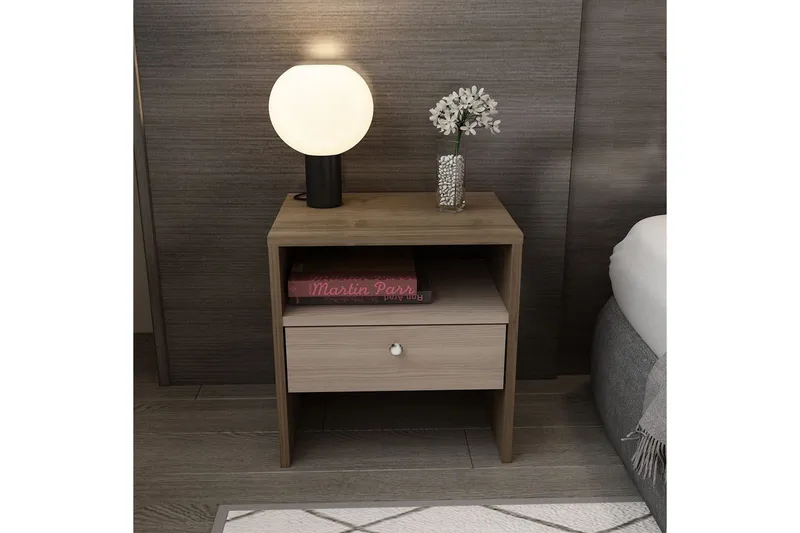 Berriaren Yöpöytä 45 cm - Pähkinä - Huonekalut - Pöytä & ruokailuryhmä - Apupöytä & sivupöytä - Yöpöytä