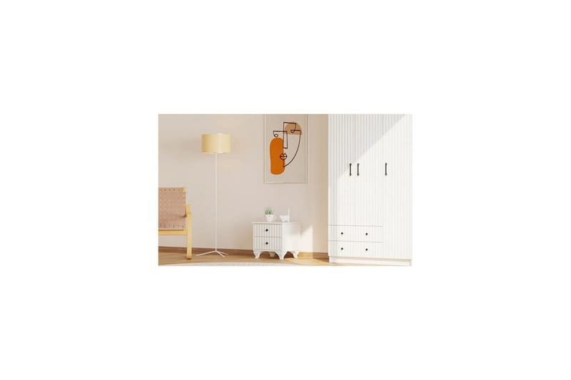 Beynor Yöpöytä 45 cm - Matta Valkoinen - Huonekalut - Pöytä & ruokailuryhmä - Apupöytä & sivupöytä - Yöpöytä