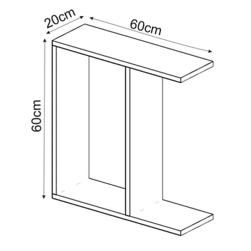 Bingdi sivupöytä 60x60x60 cm - Antrasiitti - Huonekalut - Pöytä & ruokailuryhmä - Apupöytä & sivupöytä - Tarjotinpöytä & pikkupöytä