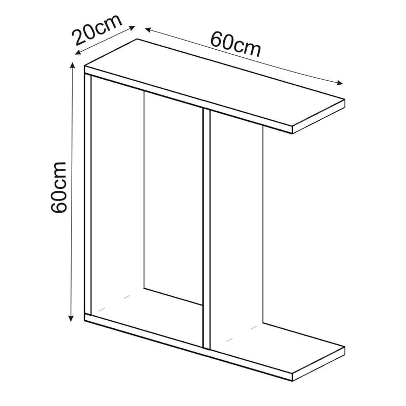 Bingdi sivupöytä 60x60x60 cm - Travertiini - Huonekalut - Pöytä & ruokailuryhmä - Apupöytä & sivupöytä - Tarjotinpöytä & pikkupöytä