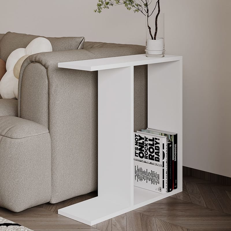 Bingdi sivupöytä 60x60x60 cm - Valkoinen - Huonekalut - Pöytä & ruokailuryhmä - Apupöytä & sivupöytä - Tarjotinpöytä & pikkupöytä