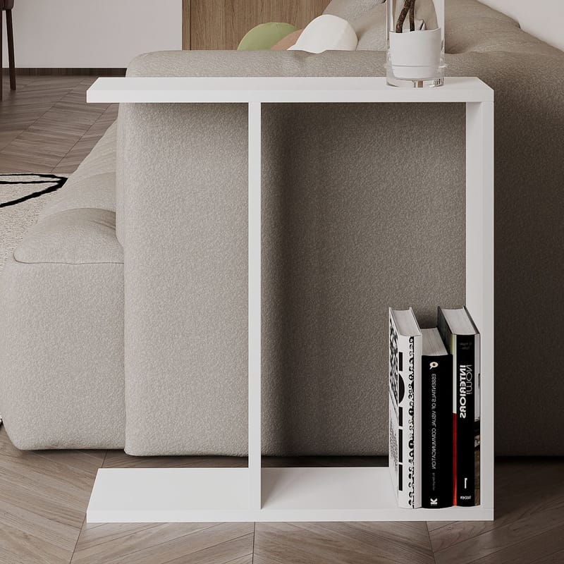 Bingdi sivupöytä 60x60x60 cm - Valkoinen - Huonekalut - Pöytä & ruokailuryhmä - Apupöytä & sivupöytä - Tarjotinpöytä & pikkupöytä