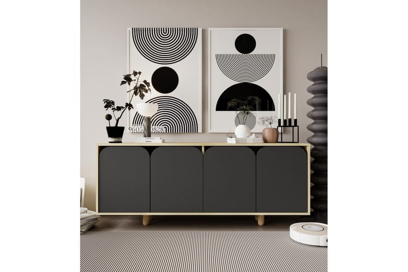 Bohem Konsolipöytä 180x150 cm - Ruskea/Antrasiitti - Huonekalut - Pöytä & ruokailuryhmä - Apupöytä & sivupöytä - Konsolipöytä