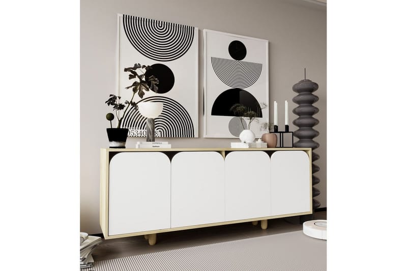 Bohem Konsolipöytä 180x180 cm - Ruskea/Valkoinen - Huonekalut - Pöytä & ruokailuryhmä - Apupöytä & sivupöytä - Konsolipöytä