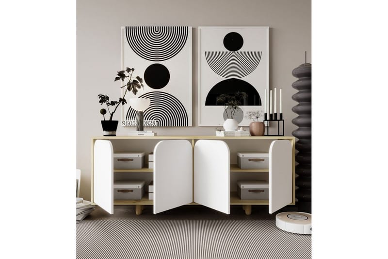 Bohem Konsolipöytä 180x180 cm - Ruskea/Valkoinen - Huonekalut - Pöytä & ruokailuryhmä - Apupöytä & sivupöytä - Konsolipöytä