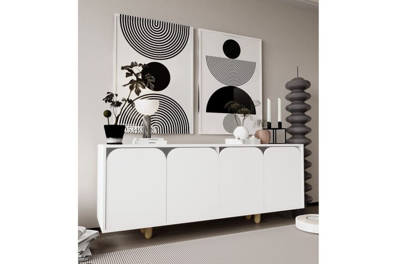 Bohem Konsolipöytä 180x180 cm - Valkoinen - Huonekalut - Pöytä & ruokailuryhmä - Apupöytä & sivupöytä - Konsolipöytä