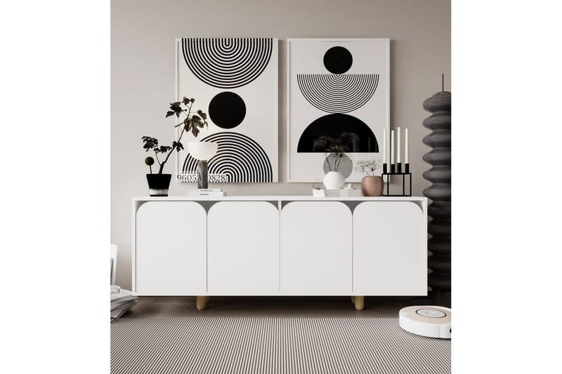 Bohem Konsolipöytä 180x180 cm - Valkoinen - Huonekalut - Pöytä & ruokailuryhmä - Apupöytä & sivupöytä - Konsolipöytä