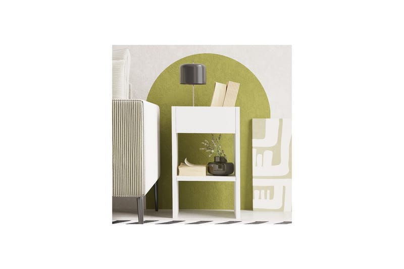 Brendale Sivupöytä 30 cm - Valkoinen - Huonekalut - Pöytä & ruokailuryhmä - Apupöytä & sivupöytä - Tarjotinpöytä & pikkupöytä