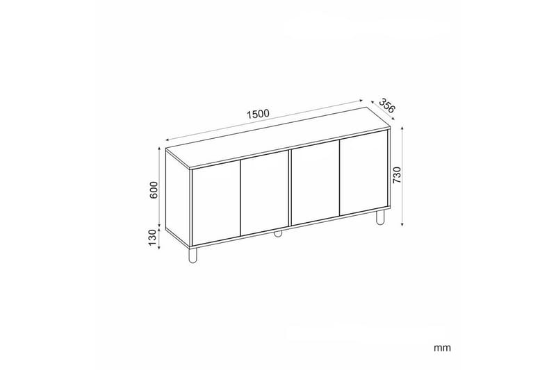 Breya Konsolipöytä 150 cm - Luonnollinen - Huonekalut - Pöytä & ruokailuryhmä - Apupöytä & sivupöytä - Konsolipöytä