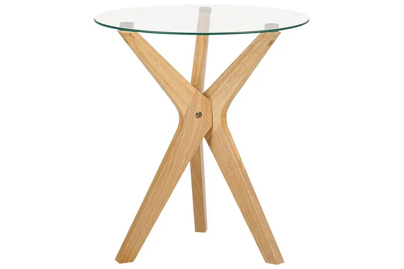 Brion Sivupöytä 45 cm, Läpinäkyvä/Vaalea puu