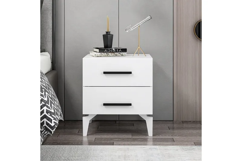 Ceylor Yöpöytä 50 cm - Valkoinen - Huonekalut - Pöytä & ruokailuryhmä - Apupöytä & sivupöytä - Yöpöytä