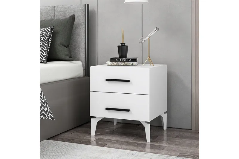 Ceylor Yöpöytä 50 cm - Valkoinen - Huonekalut - Pöytä & ruokailuryhmä - Apupöytä & sivupöytä - Yöpöytä