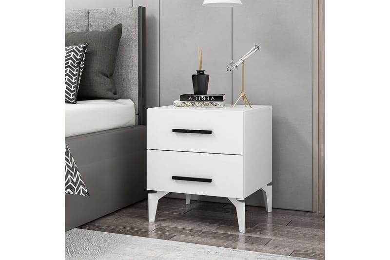 Ceylor Yöpöytä 50 cm - Valkoinen - Huonekalut - Pöytä & ruokailuryhmä - Apupöytä & sivupöytä - Yöpöytä